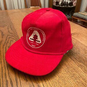 INEL 40th Anniversary 1949-1989 Red Zipper Back Roped Corduroy Baseball Hat Cap